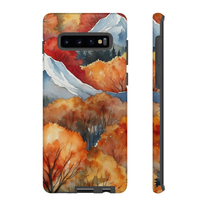 Autumn Mountain Forest Watercolor - Samsung Galaxy Case