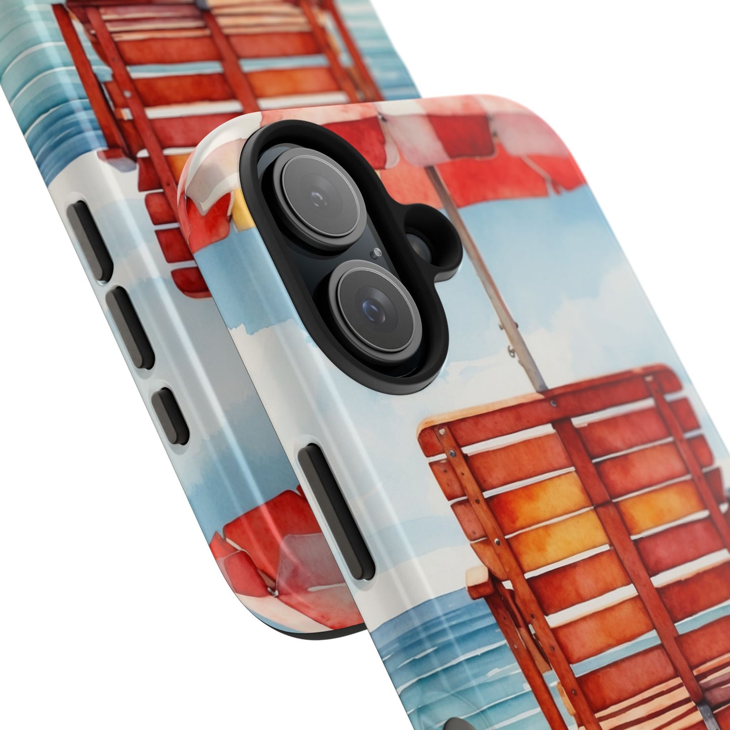 Beachfront Sunset Lounge iPhone Case – Rearview Edition