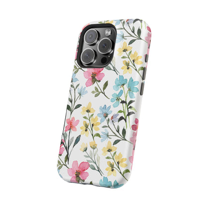 Watercolor Floral Bliss – MagSafe Case with Pastel Flower Design