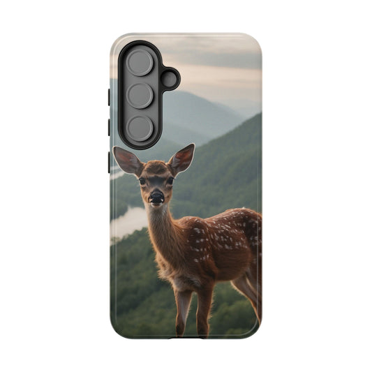 Majestic Fawn Overlooking Mountain Vista Samsung Galaxy Case