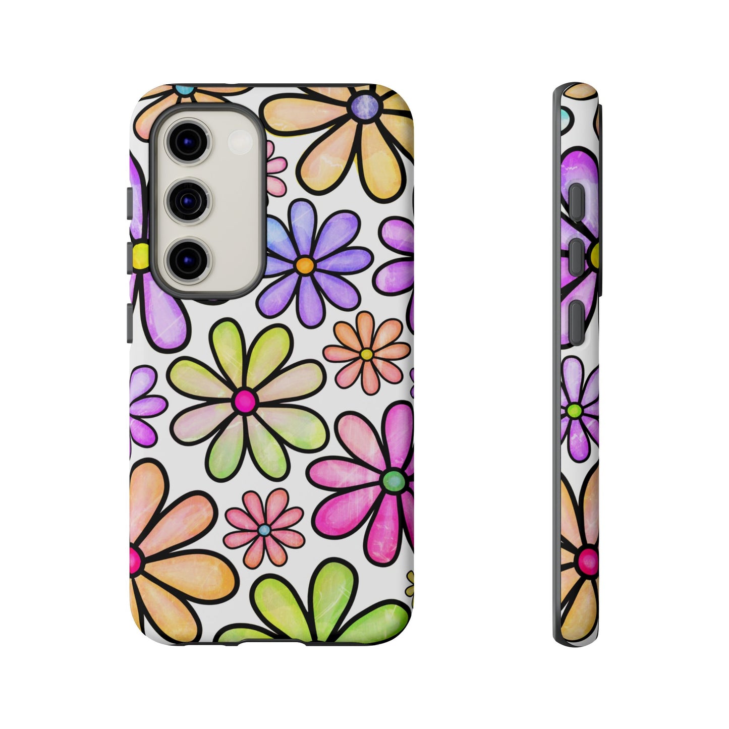 Pastel Daisy Dream Samsung Galaxy Case – Slim Profile, Glossy Finish