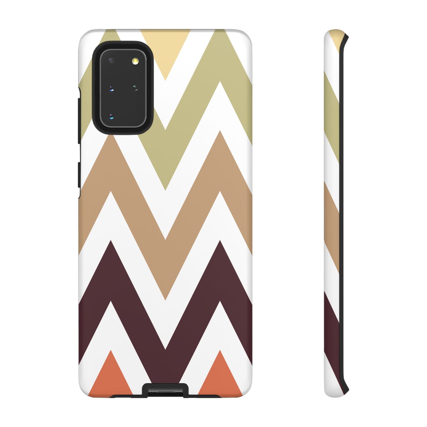 Earthy Chevron Samsung Galaxy Case – Boho-Inspired Design with Dual-Layer Protection