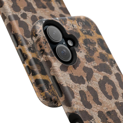 Vintage Distressed Leopard Print - MagSafe iPhone Series Case