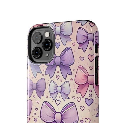 Pastel Bow iPhone Case - Cute Girly Pattern Protective Cover