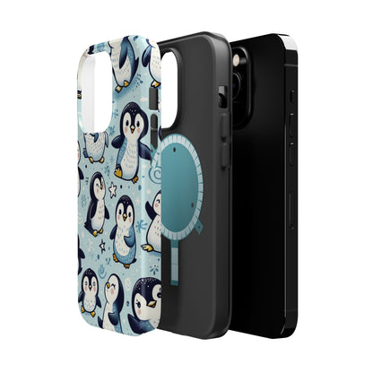 Cute Penguin Parade iPhone Case