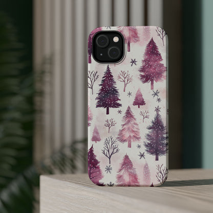 Winter Wonderland Purple Christmas Trees –  MagSafe iPhone Series Case