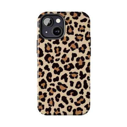 Wild Leopard Print Tough iPhone Case – Bold Animal Pattern Design with Dual-Layer Protection