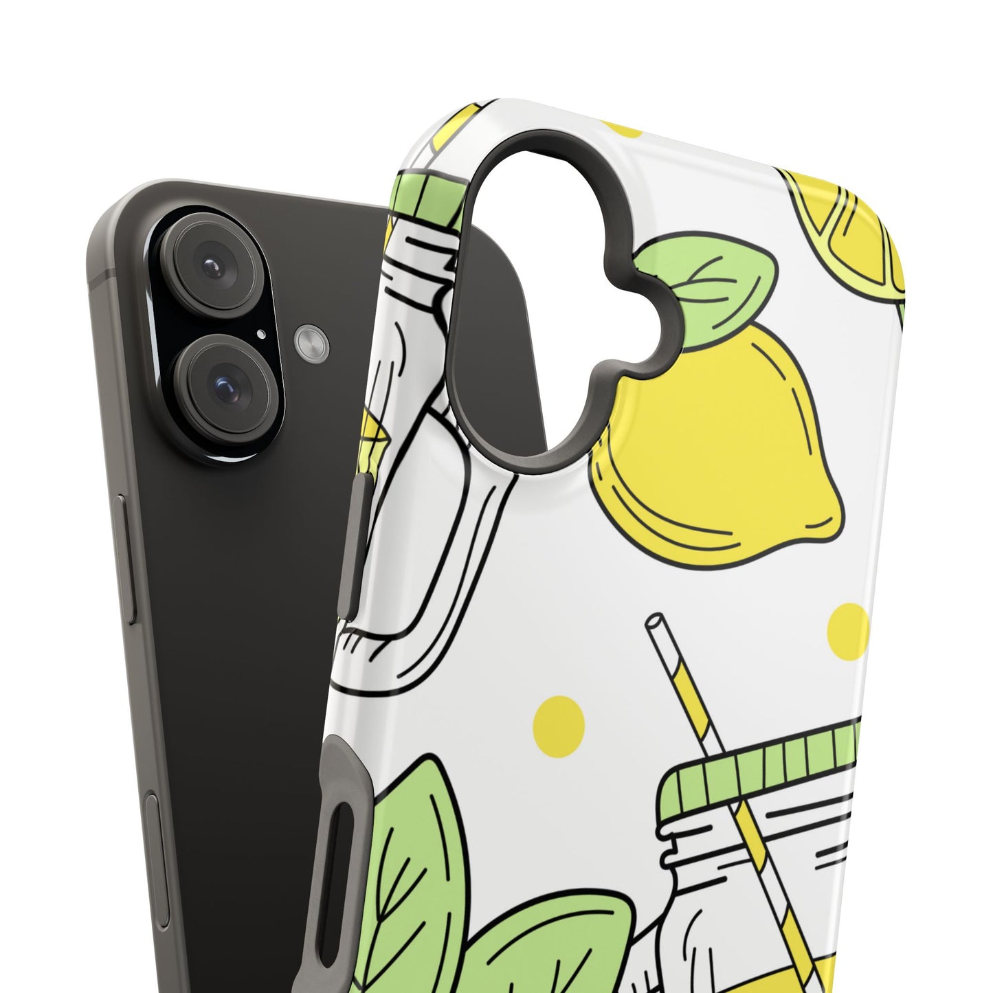 Lemonade Love Tough MagSafe iPhone Case – Fun Lemon Mason Jar Design, Dual-Layer Protection