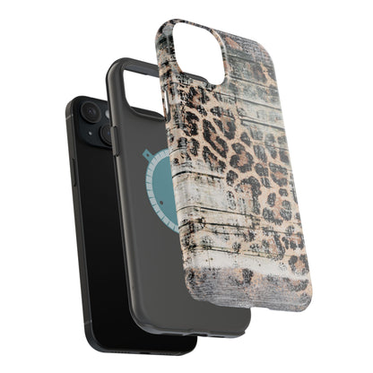 Rustic Leopard Wood Print - MagSafe iPhone Series Case