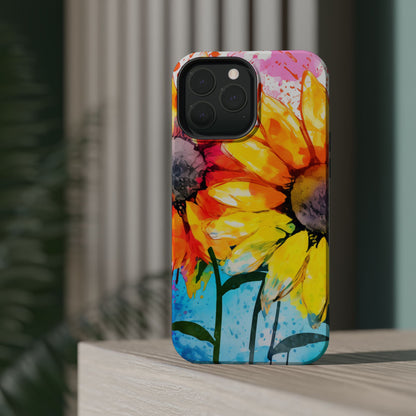 Bold Watercolor Sunflowers - MagSafe iPhone Series Case