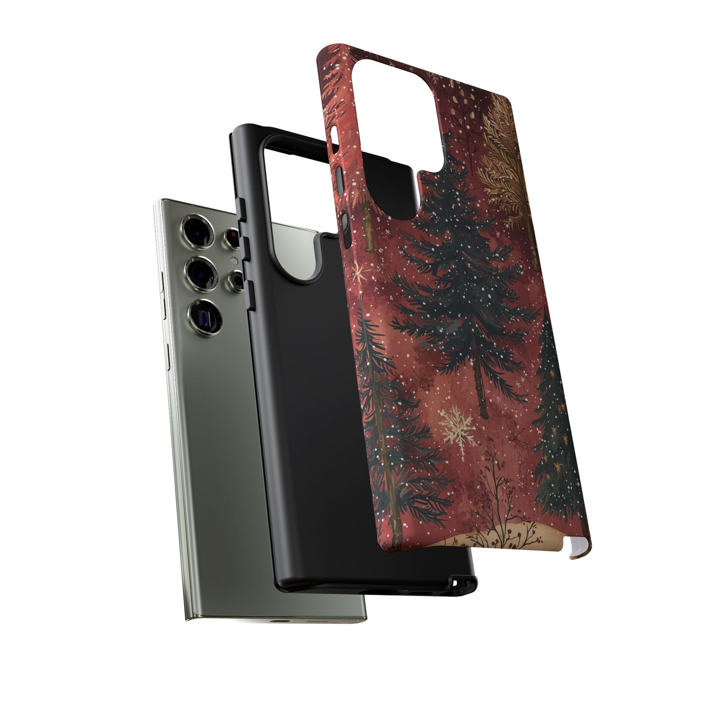 Rustic Red Winter Forest - Samsung Galaxy Series Case