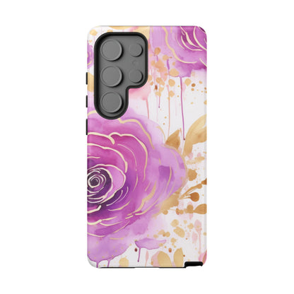 Radiant Purple & Gold Floral - Samsung Galaxy Series Case