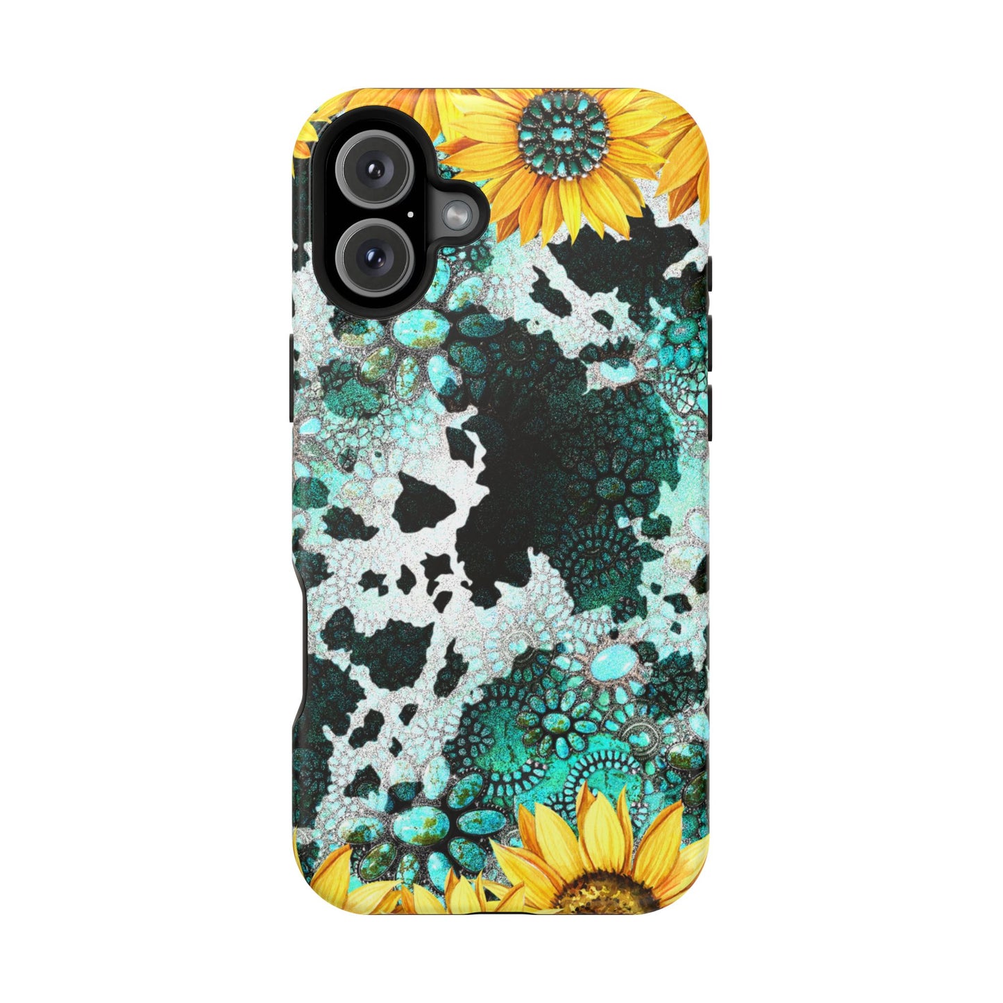 Boho Turquoise Sunflower Lace - MagSafe iPhone Series Case