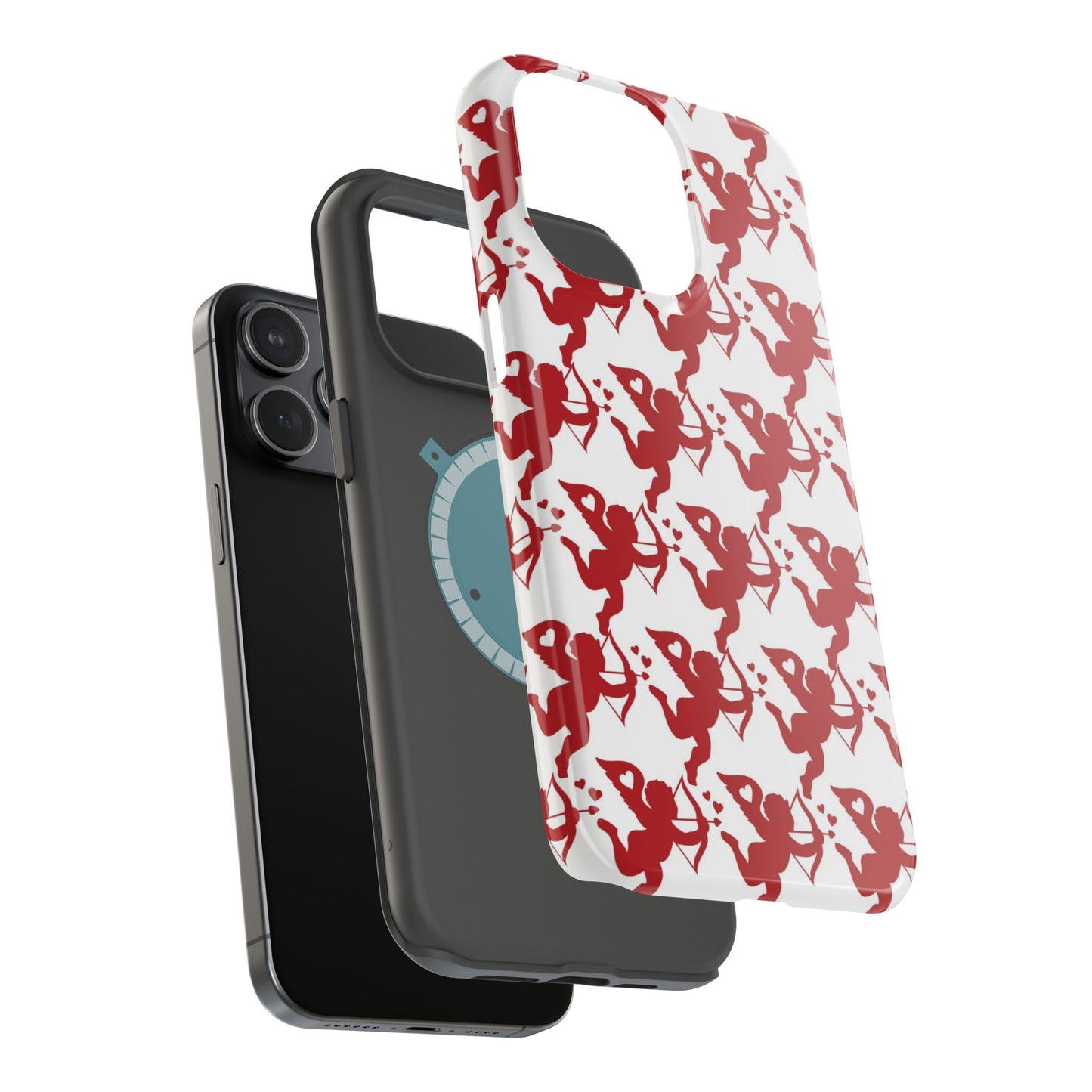 Red Cupid Love Pattern MagSafe Case