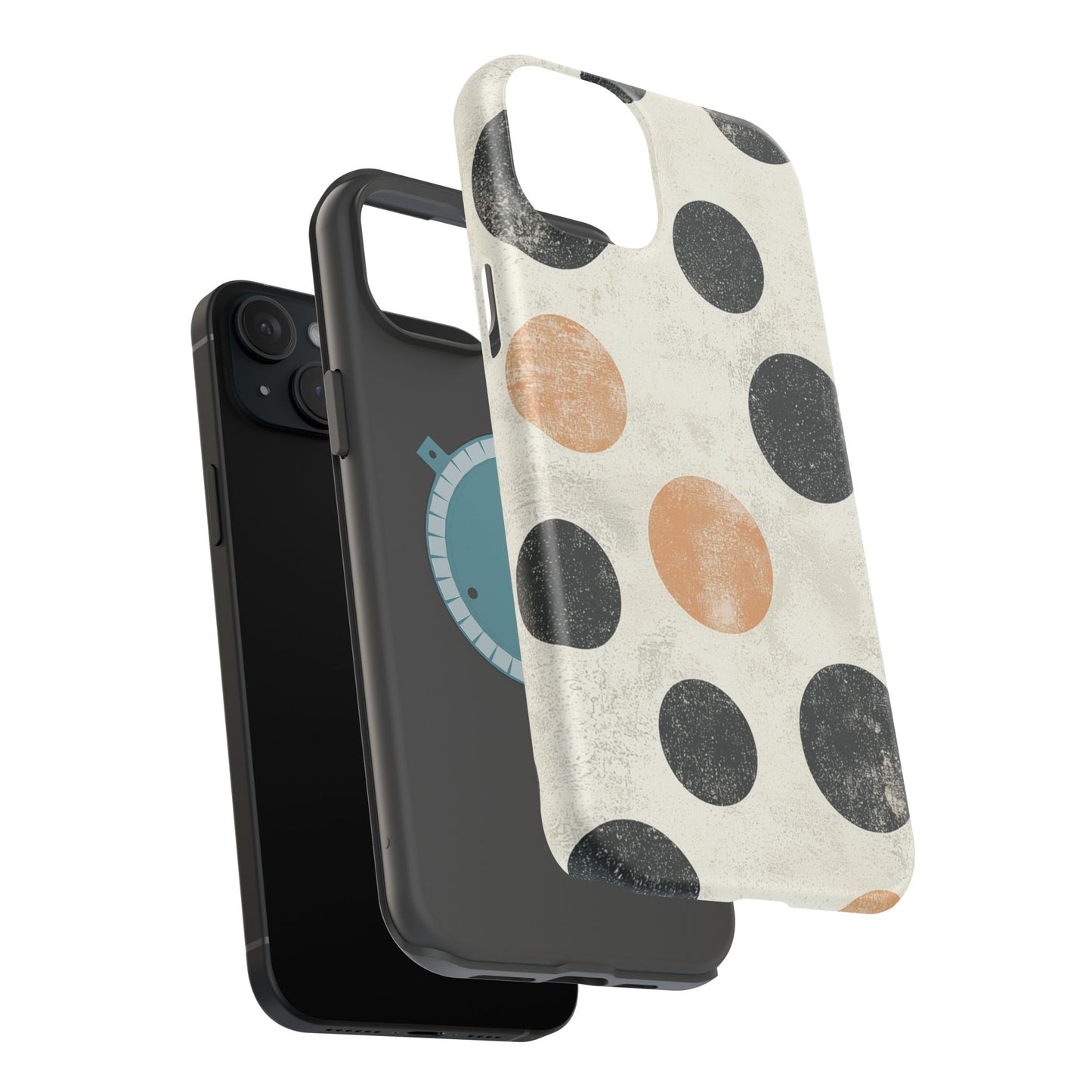 Vintage Polka Dot MagSafe iPhone Case - Retro Abstract Protective Cover