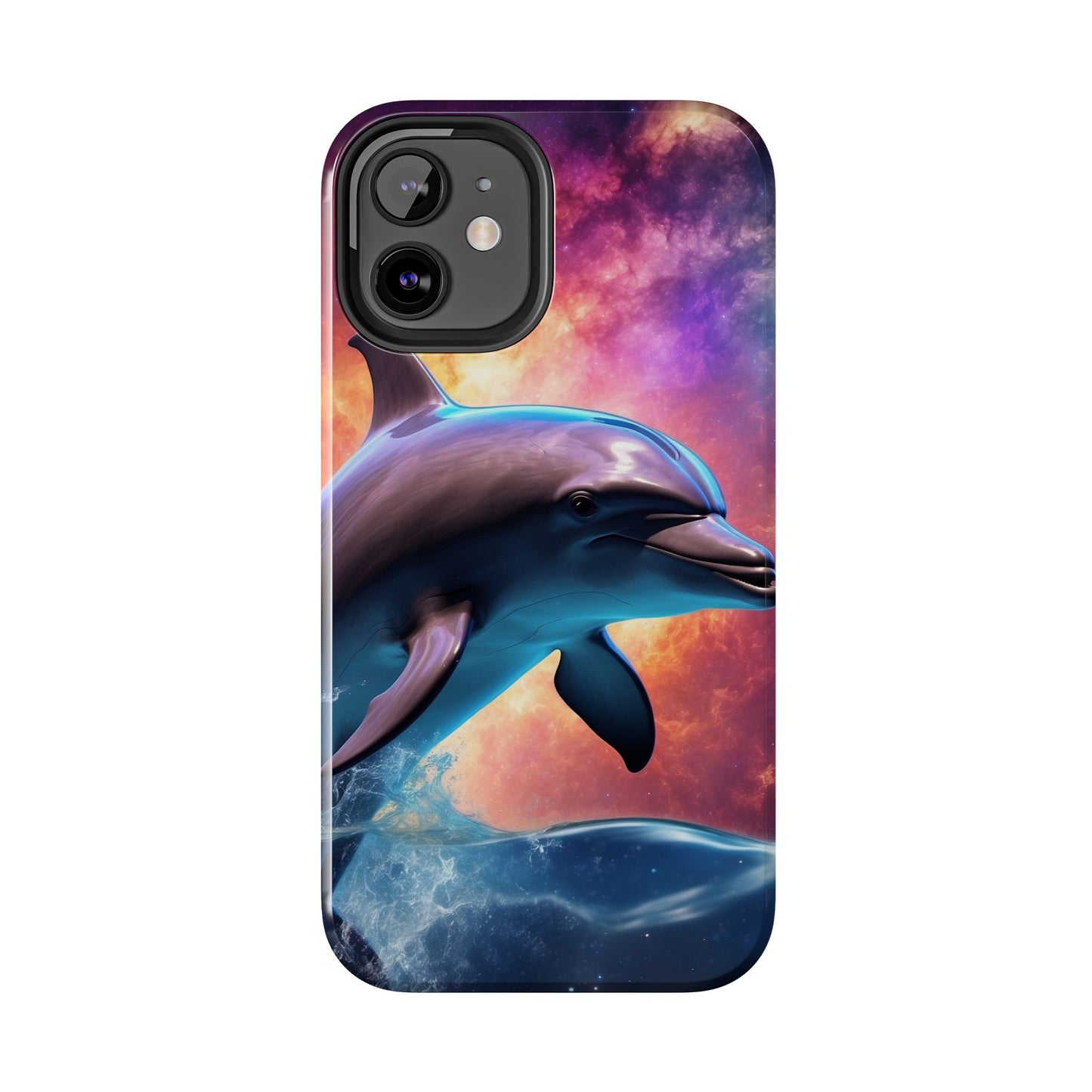 Cosmic Dolphin Galaxy Art - iPhone Case