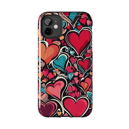 Vibrant Multicolor Heart Art – iPhone Case