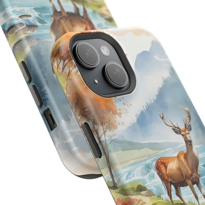 MagSafe-Compatible iPhone Case – Serene Valley Stag