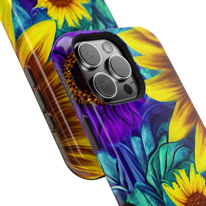 Purple & Gold Sunflower Dream - MagSafe iPhone Series Case