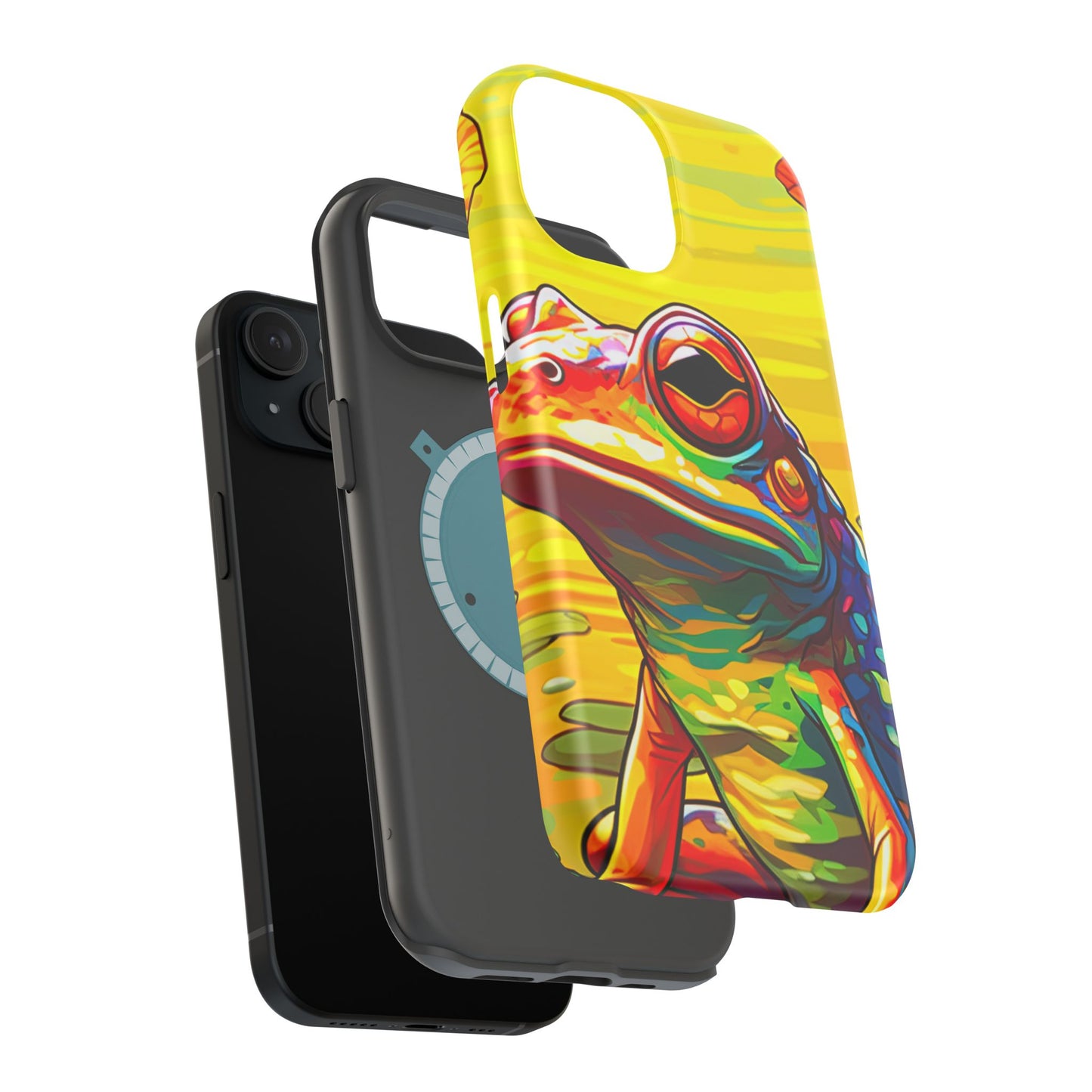 Vibrant Rainbow Frog Design – MagSafe iPhone Case