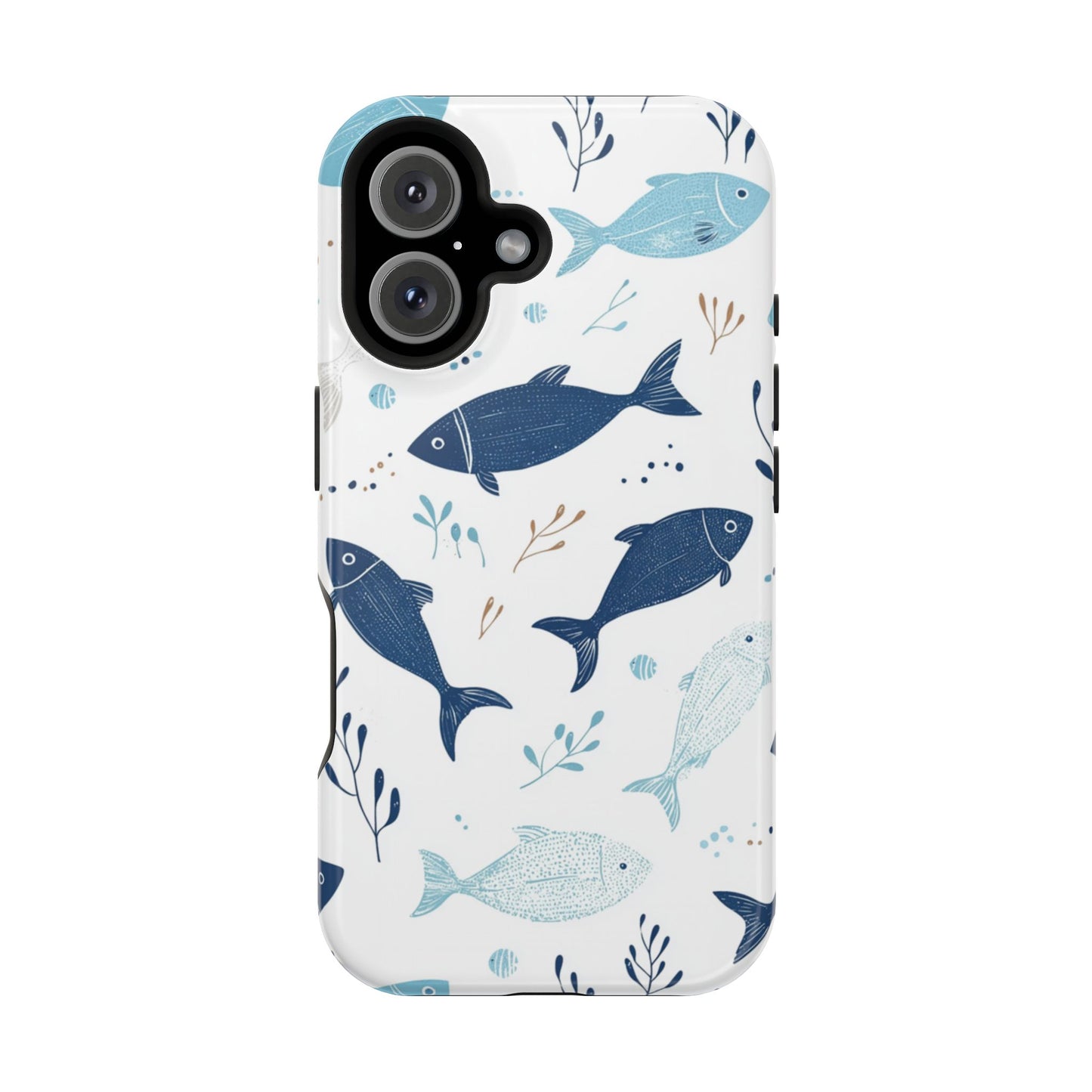 Oceanic Blue Fish Pattern - MagSafe iPhone Series Case