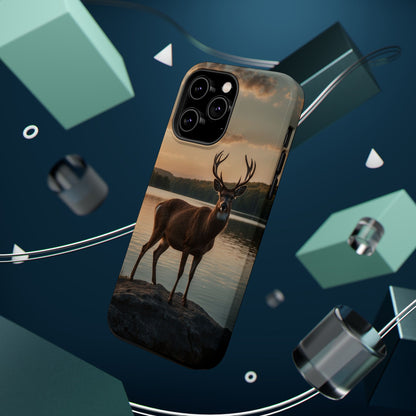 Majestic Stag at Sunset – MagSafe iPhone Case