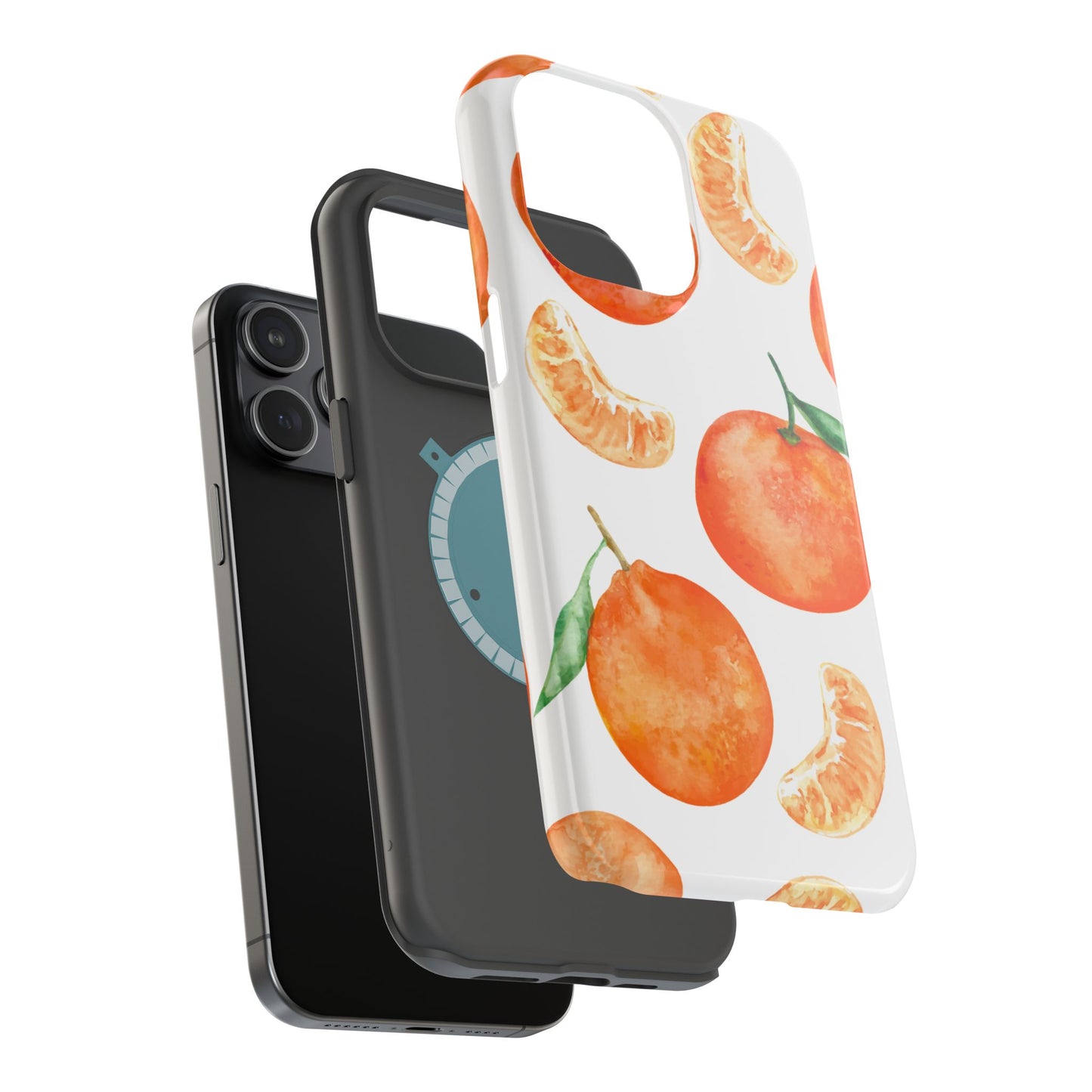 Tangerine Dreams Tough MagSafe iPhone Case – Watercolor Orange Design, Shockproof Dual Protection