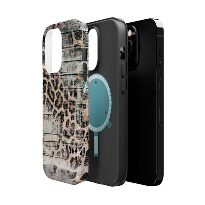 Rustic Leopard Wood Print - MagSafe iPhone Series Case