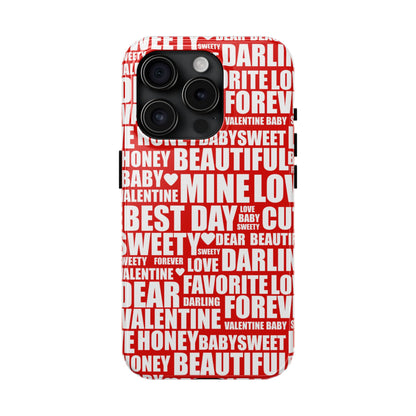 Valentine's Love Typography iPhone Case