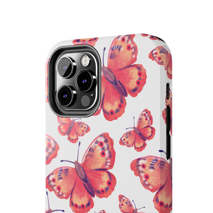 Coral Butterfly iPhone Case – Slim, Protective Design with Bold Watercolor Print