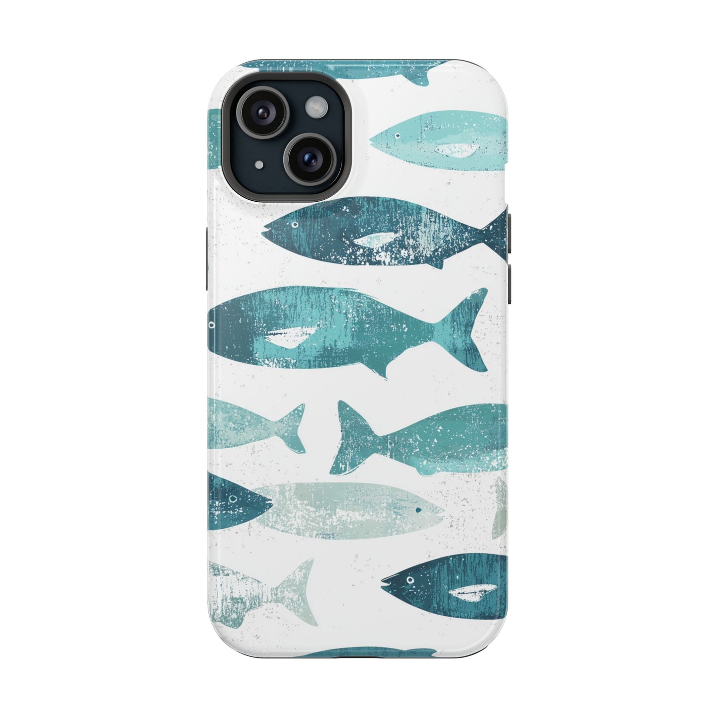 Vintage Blue Fish Print - MagSafe iPhone Series Case