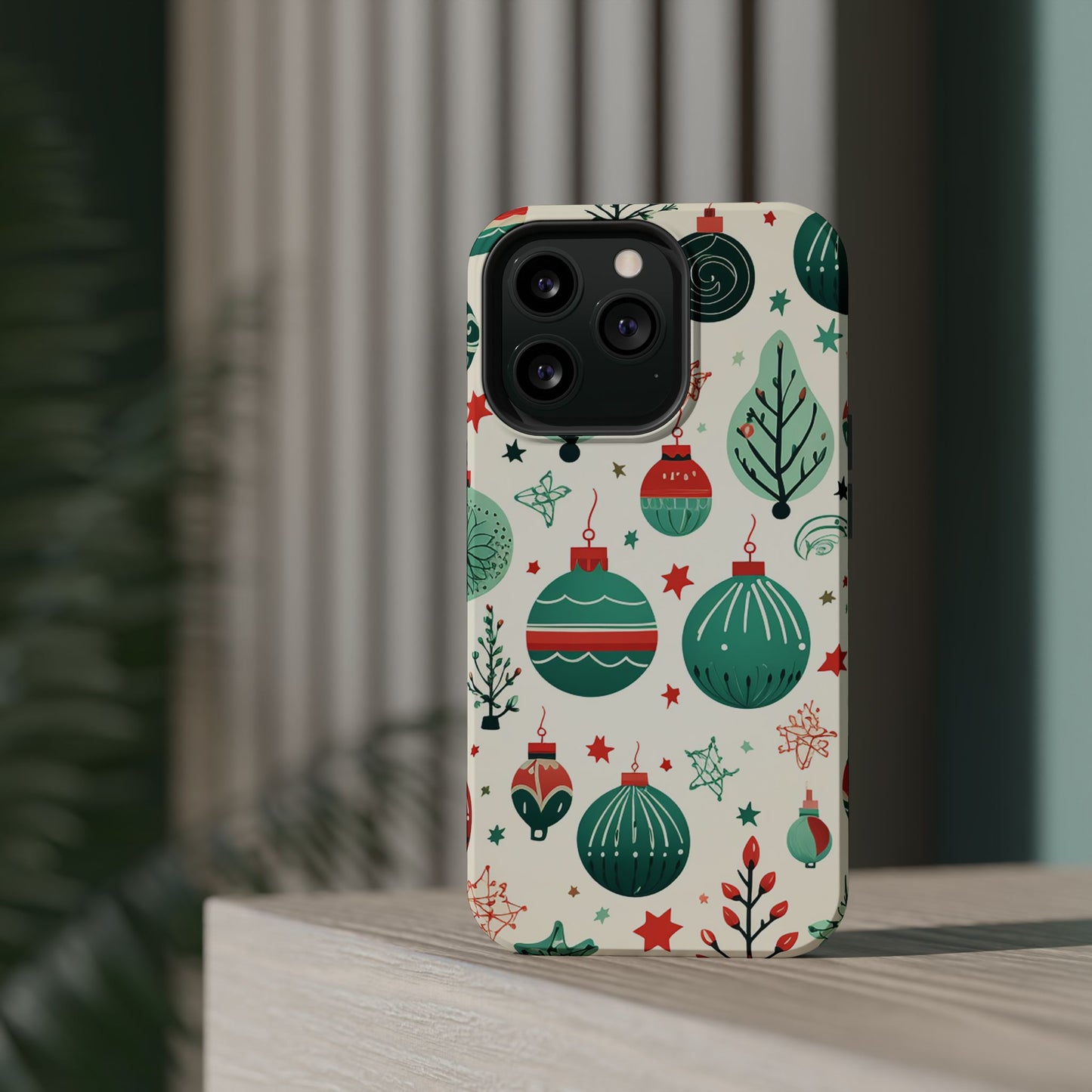 Vintage Christmas Ornaments Pattern – MagSafe iPhone Series Case