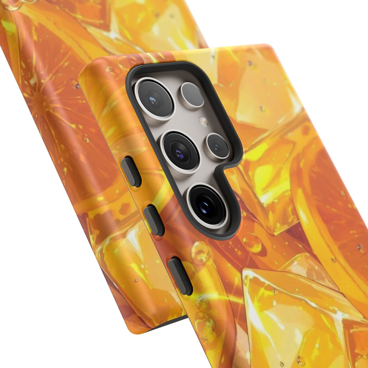 Citrus Splash Samsung Galaxy  Case – Bright Orange Slices & Ice, Dual-Layer Protection