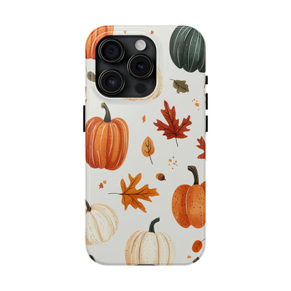 Autumn Pumpkin iPhone Case – Fall Leaves and Harvest Design