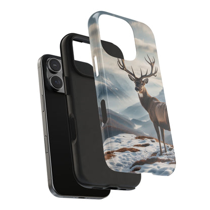 Alpine Majesty: Stag in Snow – iPhone Case