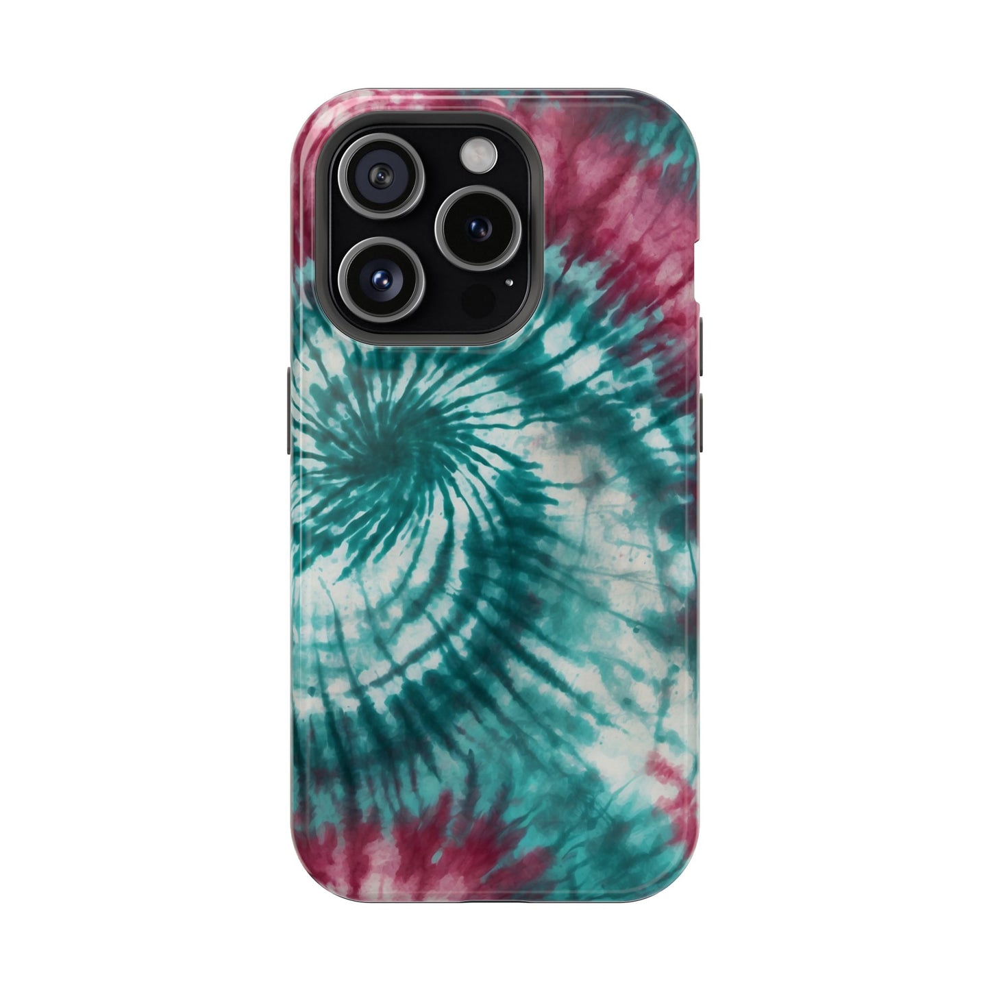 Teal and Pink Tie-Dye MagSafe Case – Stylish and Functional