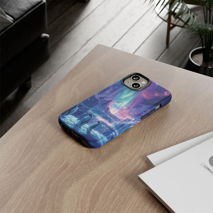 Penguin Parade Northern Lights iPhone Case