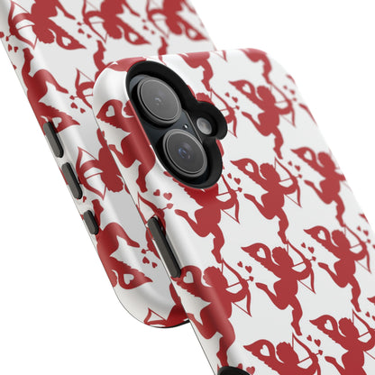 Red Cupid Love Pattern MagSafe Case