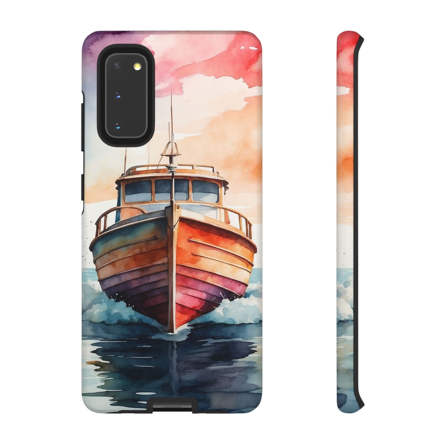 Sunset Sail Watercolor Boat – Samsung Galaxy Series Case