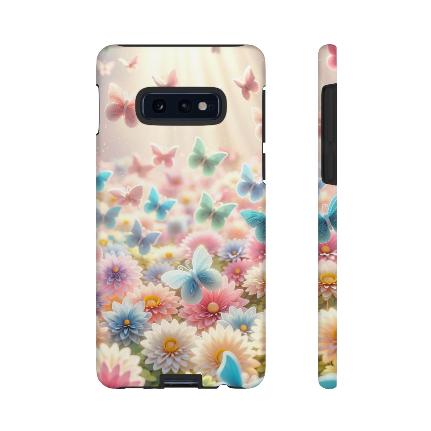 Butterfly Blossom Samsung Case - Pastel Floral Protective Cover