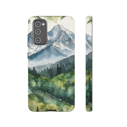 Watercolor Alpine Mountainscape - Samsung Galaxy Case