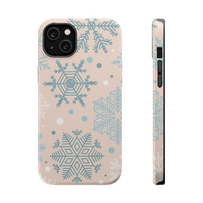 Winter Snowflakes MagSafe iPhone Case – Shockproof, Smooth Matte Finish, Dual-Layer Protection