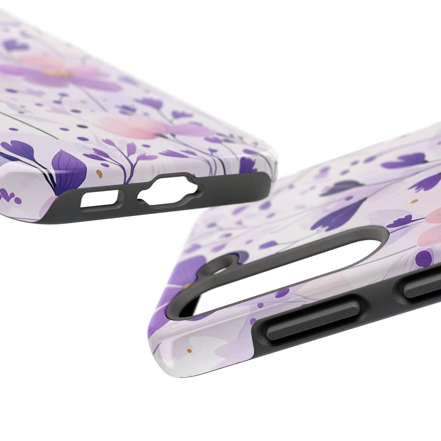 Purple Floral Bliss Samsung Galax Case – Delicate Blossom Design