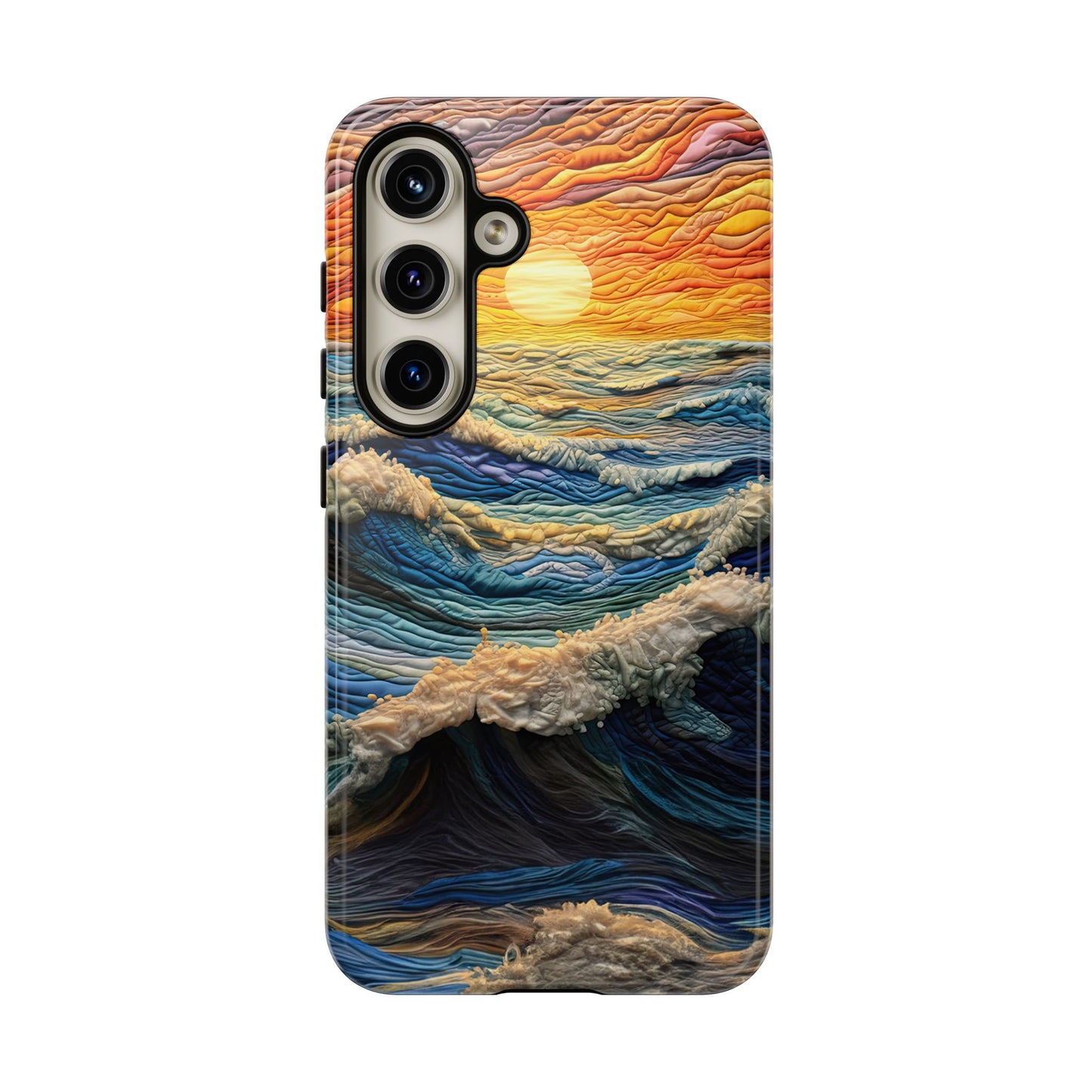 Textured Ocean Sunset Waves – Samsung Galaxy Series Case