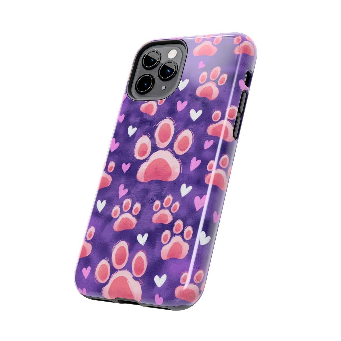 Bold Paw Print iPhone Case - Vibrant Pet-Themed Protective Cover