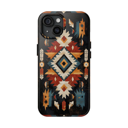 Southwestern Arrow & Diamond Tough iPhone Case – Bold Tribal Design, Dual - Layer Protection - BOGO Cases