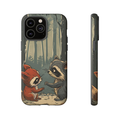 Whimsical Woodland Raccoons Phone Case