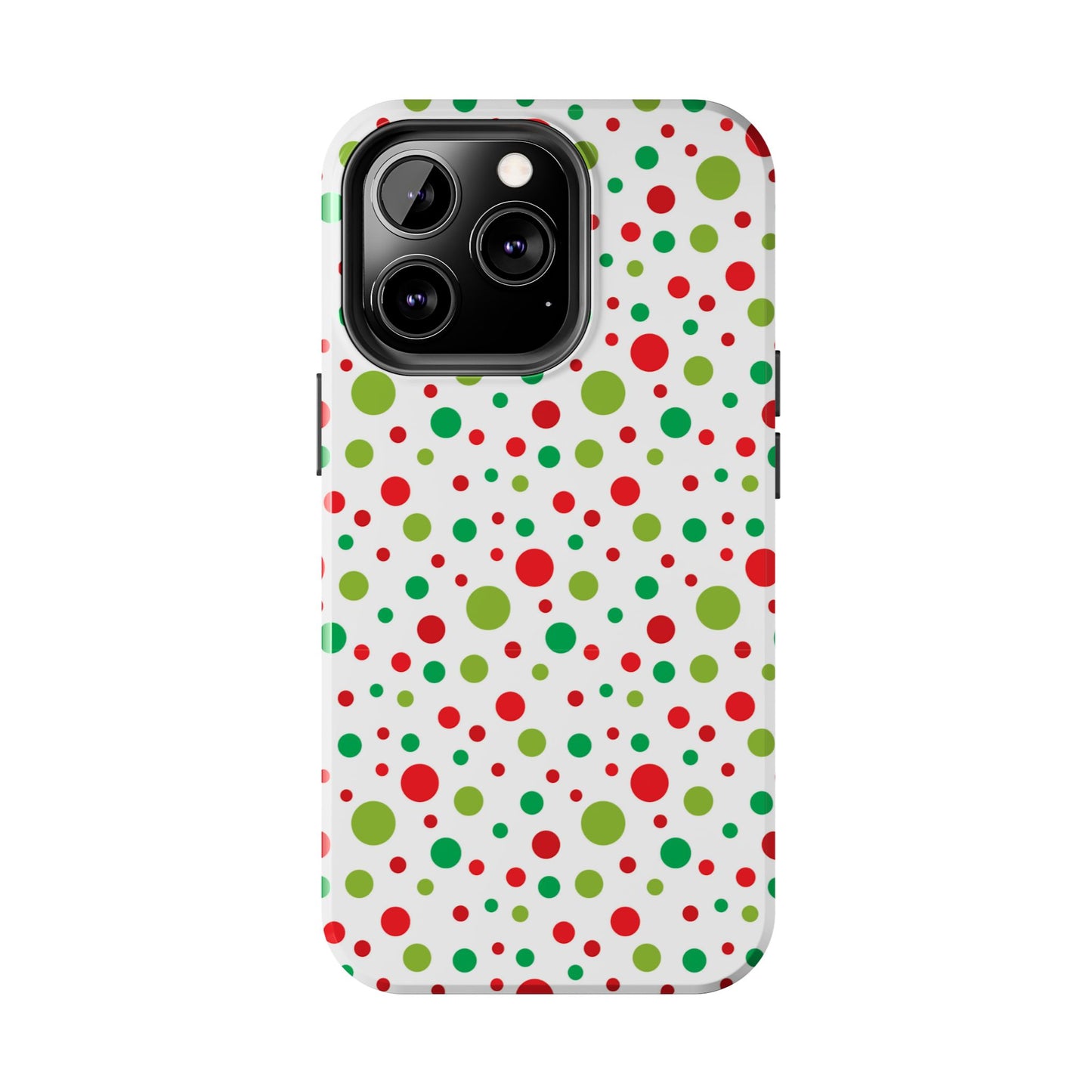 Red & Green Christmas Polka Dots – iPhone Case