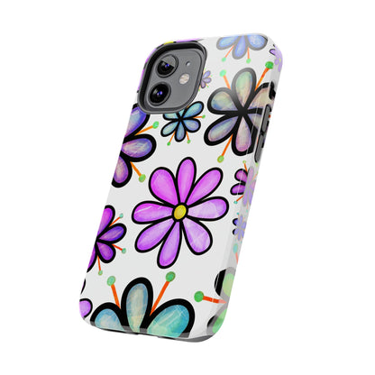 Whimsical Lavender Floral iPhone Case – Ultra-Slim, High-Gloss Finish