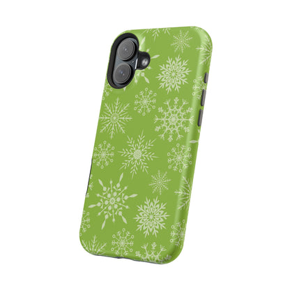 Green Snowflake Pattern – MagSafe iPhone Series Case